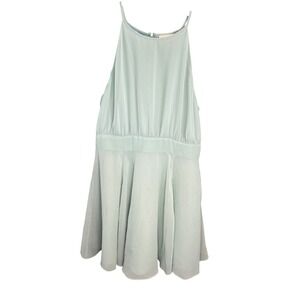 Maison Jules Mint Green Halter Neck Fit Flare Dress Size 12